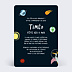 Invitation anniversaire enfant Dinosaures dans l'Espace Verso