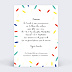 Invitation anniversaire enfant Indien Verso