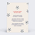 Invitation anniversaire enfant La Coupe des Champions Verso