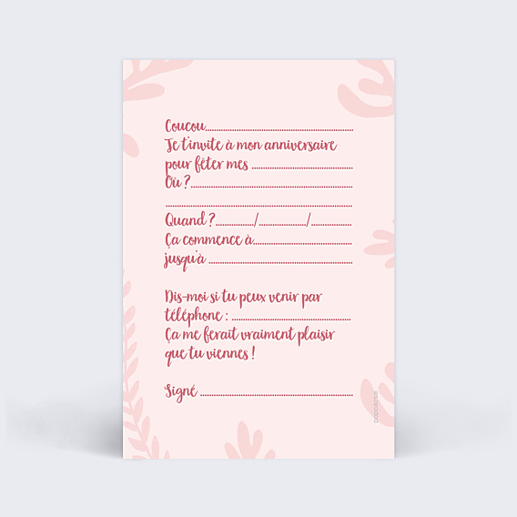 Invitation Anniversaire Enfant Jolie Sirène