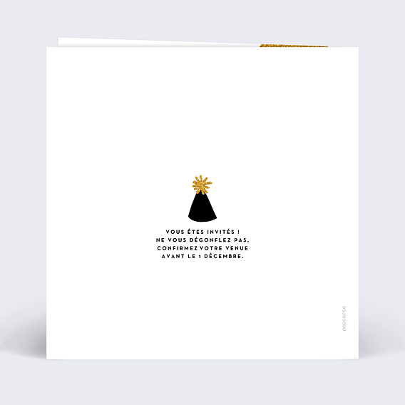 Invitation anniversaire enfant Ballon Verso