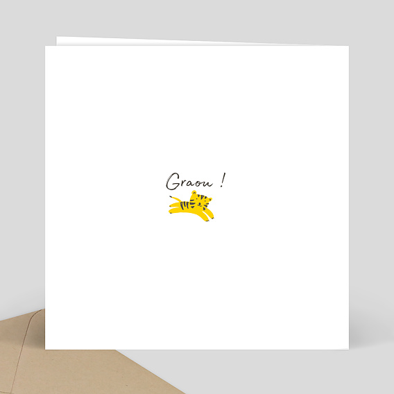 Invitation anniversaire enfant Graouu Verso