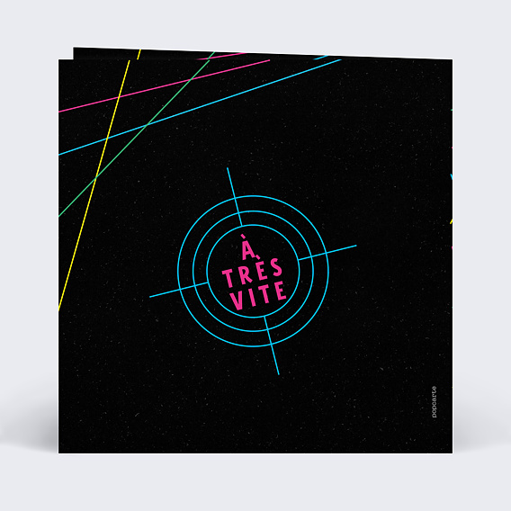 Invitation anniversaire enfant Laser Game Coloré Verso