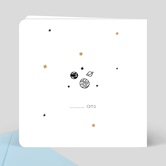 Invitation anniversaire enfant Petit Astronaute Verso