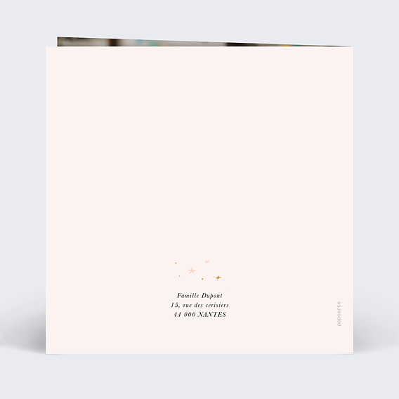 Invitation anniversaire enfant Princesse Carrosse Verso