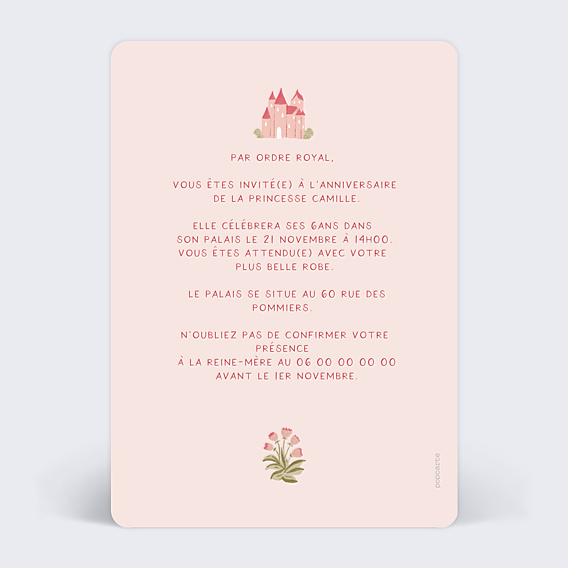 Invitation Anniversaire Enfant Monde Enchanté