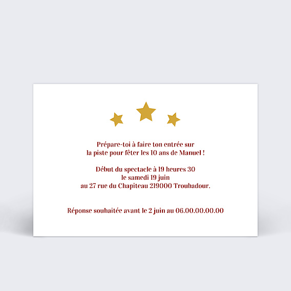 Invitation Anniversaire Enfant Cirque
