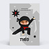 Invitation anniversaire enfant Ninja