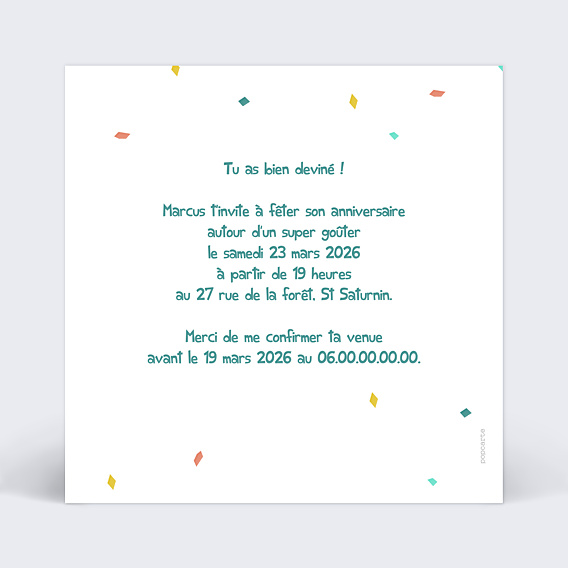 Invitation Anniversaire Enfant Rébus Âne