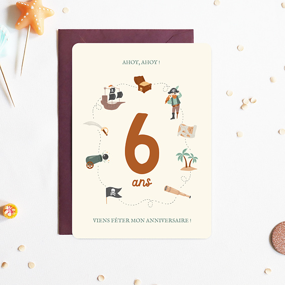 Invitation anniversaire enfant Chasse au trésor Après 1