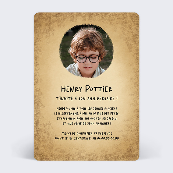 Invitation Anniversaire Enfant Chouette Magique