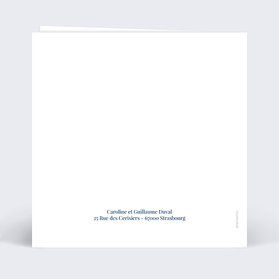 Invitation anniversaire enfant Renard Verso