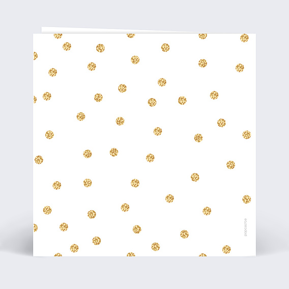 Invitation anniversaire enfant Plumetis Ocre Verso