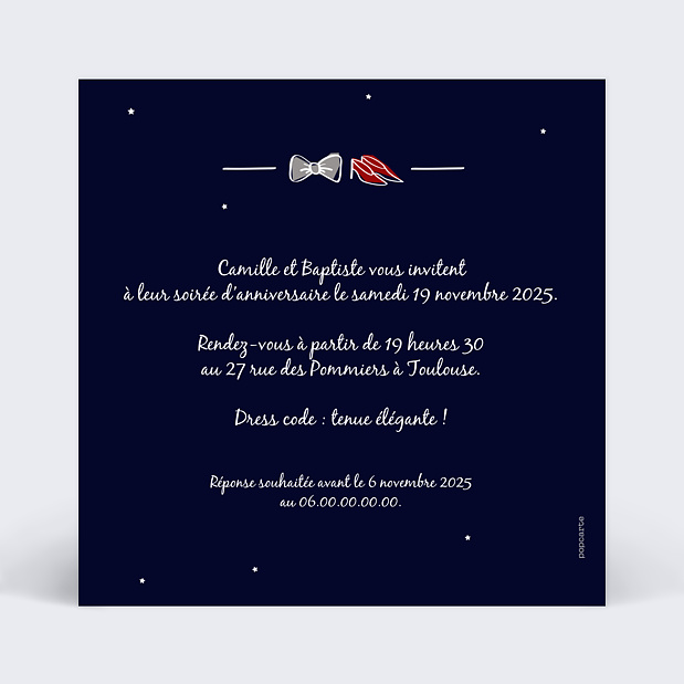 Invitation Anniversaire Boum Popcarte