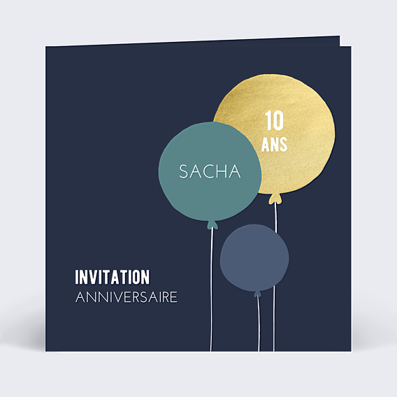 Invitation Anniversaire Enfant Pretty Ballons