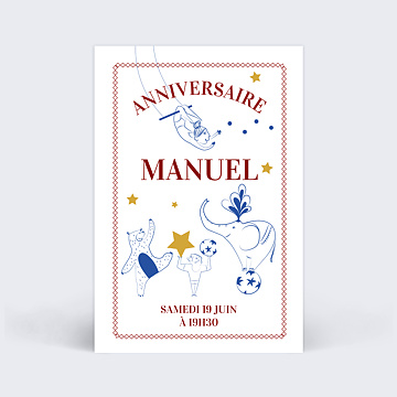 Invitation Anniversaire Cirque Popcarte