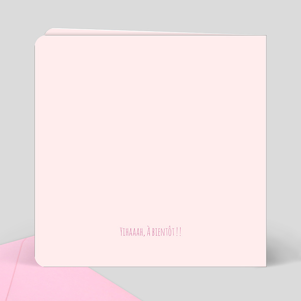 Carte d'invitation anniversaire Equitation Verso