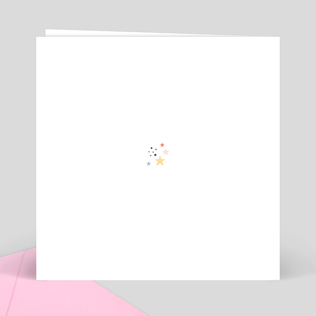 Carte d'Invitation Anniversaire Petites Étoiles Verso