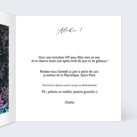 Invitation Anniversaire Enfant Dorure Anniversaire