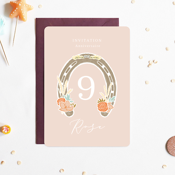 Invitation anniversaire enfant Joli Cheval Après 1