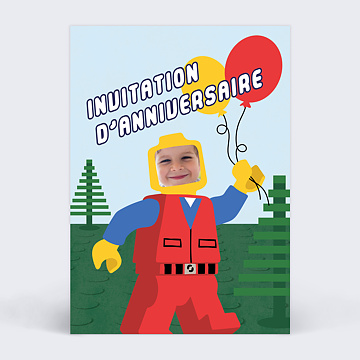 Invitation Anniversaire Enfant Jeu de Construction