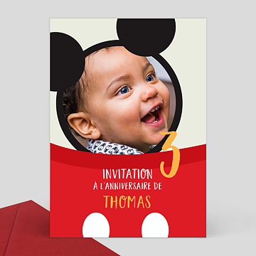 Invitation Anniversaire Enfant Mickey