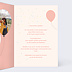 Invitation anniversaire enfant Ballon glitter fille Intérieur Droit