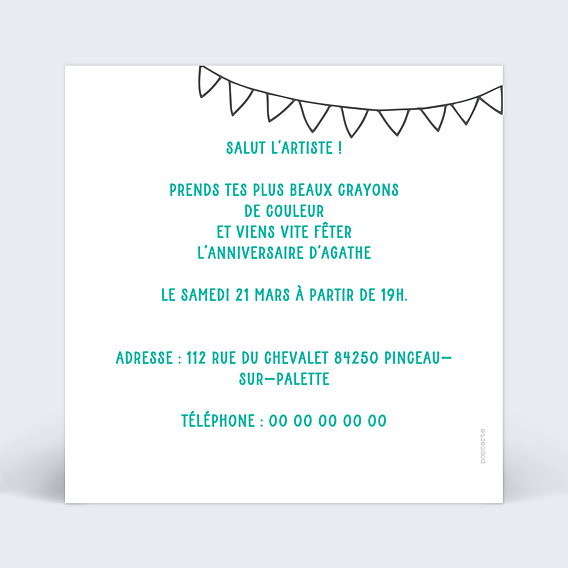 Invitation Anniversaire Enfant Coloriage Gâteau