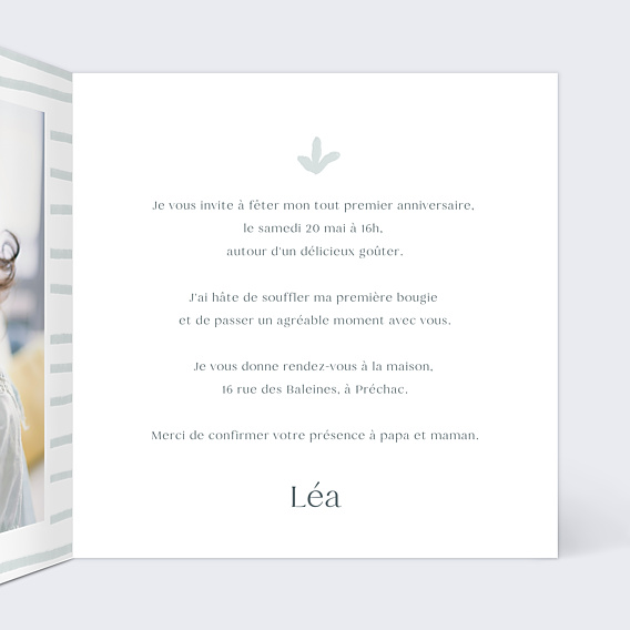 Invitation Anniversaire Enfant Baleine Bleue