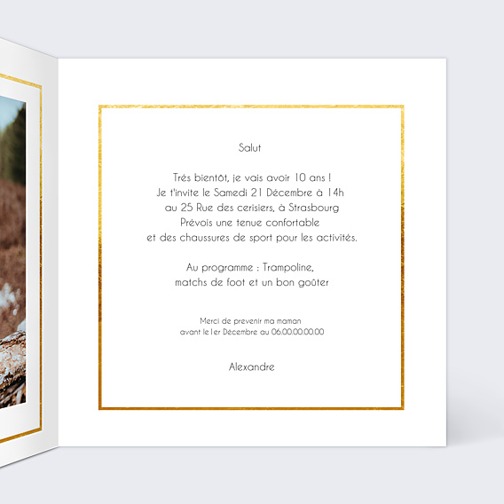 Invitation Anniversaire Enfant Jolies Cadres