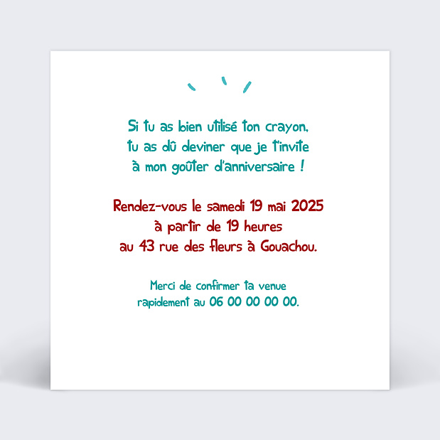 Invitation Anniversaire Dessin Popcarte Invitation Anniversaire Dessin Popcarte