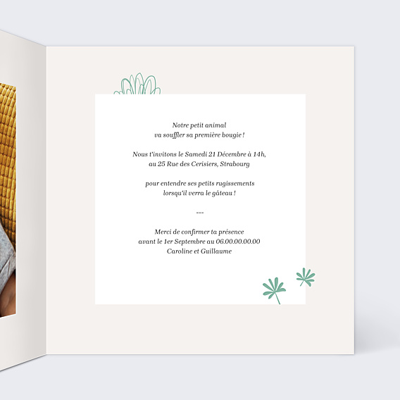 Invitation Anniversaire Enfant Jungle Secrète