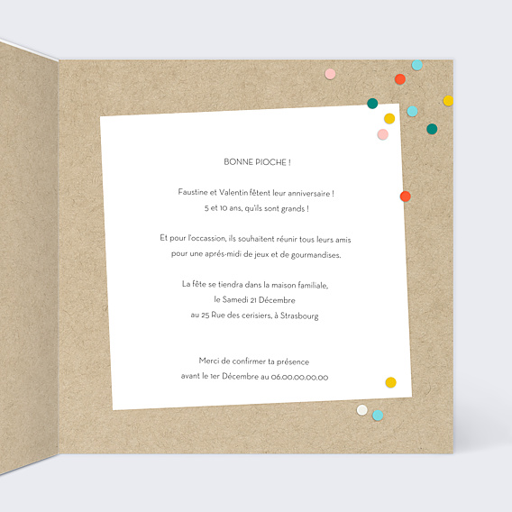 Invitation Anniversaire Enfant Jeu des 7 Familles