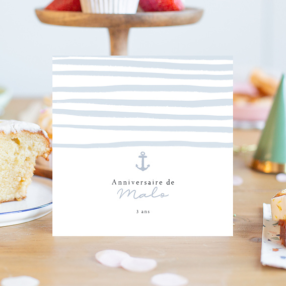 Invitation anniversaire enfant Marin Après 1