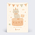 Invitation anniversaire enfant Gâteau chat