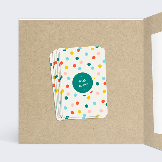 Invitation anniversaire enfant Jeu des 7 Familles Intérieur Gauche