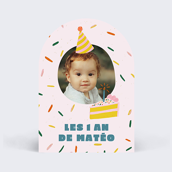 Invitation anniversaire enfant Ma première bougie