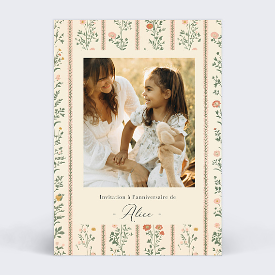 Invitation anniversaire enfant Tapisserie d'Antan