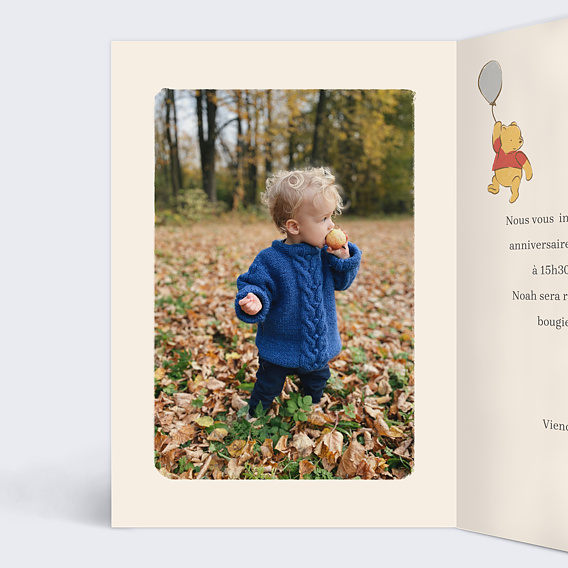 Invitation anniversaire enfant Famille Féerique Intérieur Gauche