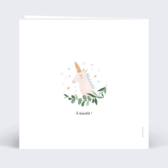 Invitation Anniversaire Enfant Licorne Couronne