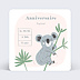 Invitation anniversaire enfant Koala Original