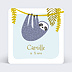 Invitation anniversaire enfant Paresseux Original