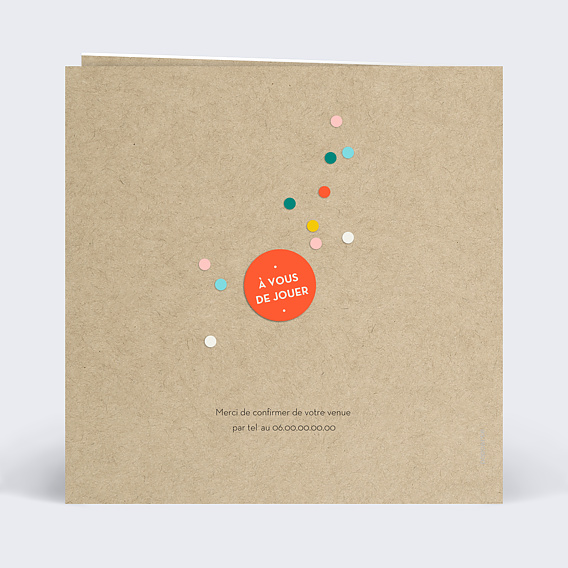 Invitation anniversaire enfant Jeu des 7 Familles Verso