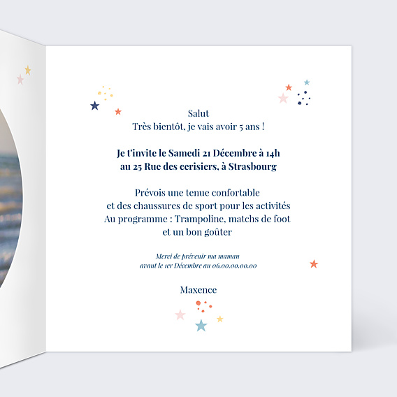 Invitation Anniversaire Enfant Petites Étoiles