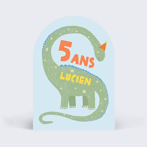 Invitation Anniversaire Enfant Diplodocus