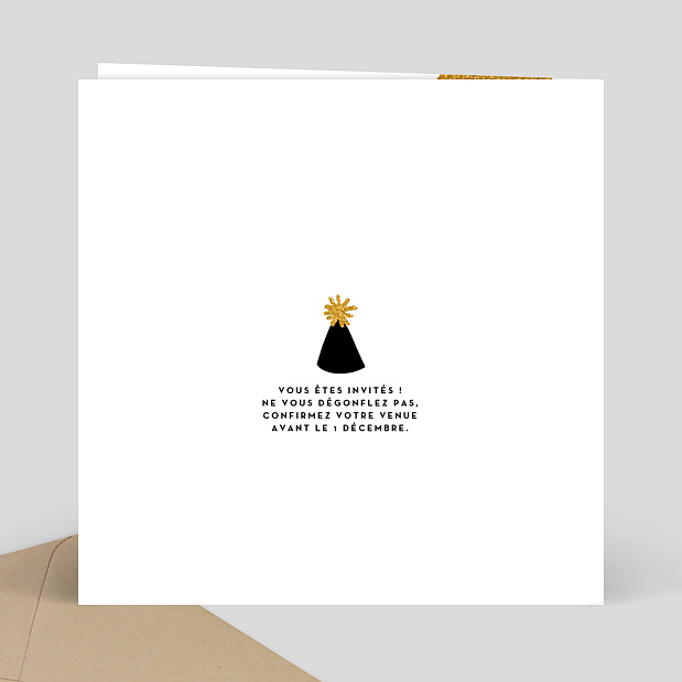 Invitation Anniversaire Ballon Verso
