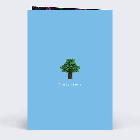 Invitation anniversaire enfant Anniversaire en blocs Verso