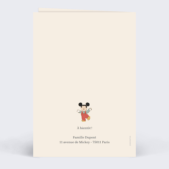 Invitation anniversaire enfant Famille Féerique Verso