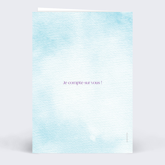 Invitation anniversaire enfant Sirène Verso