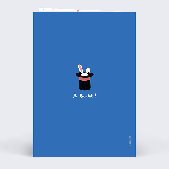 Invitation anniversaire enfant Magicien Verso